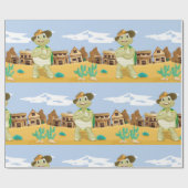 Cowboy Turtle Geschenkpapier (Flach)