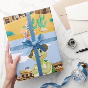Cowboy Turtle Geschenkpapier