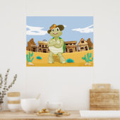 Cowboy Turtle Poster (Küche)