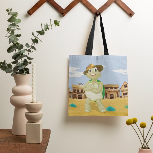 Cowboy Turtle Tote Bag Tasche
