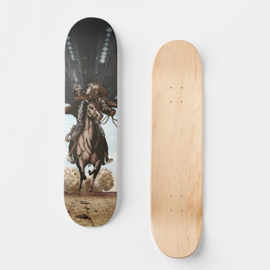 Cowboy-u. Außerirdische-Skate-Plattform Skateboard (Vorderseite)