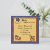 Cowboy-u. Cowgirl-Babyparty mit Marine Einladung (Stehend Vorderseite)