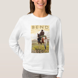 Cowboy u. Pferd - Biegung, Oregon T-Shirt