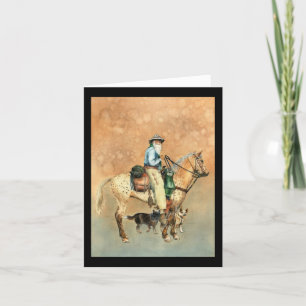 Cowboy und Appaloosa Geburtskarte Karte