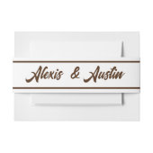 Cowboy und Bride Western Style Wedding Brown Einladungsbanderole (Vorderseite Beispiel)
