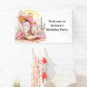 Cowboy und Cactus Birthday Banner (Insitu)