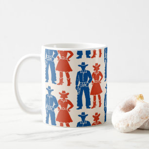 Cowboy- und Cowgirl-Americana Kaffeetasse
