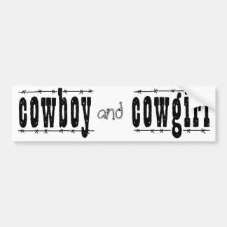 Cowboy und Cowgirl Autoaufkleber