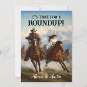 Cowboy und Cowgirl Einladung (Vorderseite)