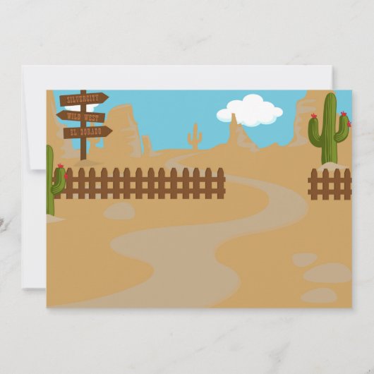 Cowboy und Cowgirl - Einladung Wilder Westen (Rückseite)