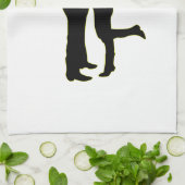 Cowboy und Cowgirl in der Liebe-Silhouette Geschirrtuch (Gefaltet)