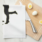 Cowboy und Cowgirl in der Liebe-Silhouette Geschirrtuch (Viertel Falte)