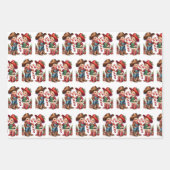 Cowboy und Cowgirl Kinder Weihnachten Geschenkpapier Set (Vorderseite 2)