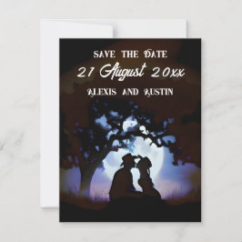 Cowboy und Cowgirl Kissing Save the Date Einladung