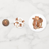 Cowboy und Cowgirl Theme Party Konfetti (Rückseiten)