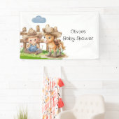 Cowboy und eine Pony Horse Boy Baby Dusche Banner (Insitu)