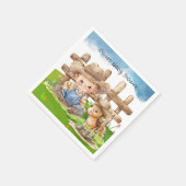 Cowboy und eine Pony Horse Boy Baby Dusche Serviette (Ecke)