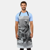 Cowboy und Geschäftsmann spielen Schachbretter auf Schürze (Getragen)