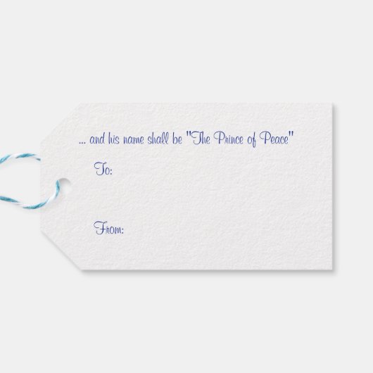 Cowboy und Horse Religious Country Weihnachtsmarke Geschenkanhänger (Rückseite Horizontal)