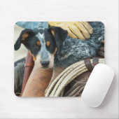 Cowboy und Hund auf Pferd Mousepad (Mit Mouse)
