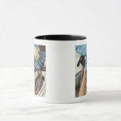 Cowboy und Hund auf Pferd Tasse (Zentrum)