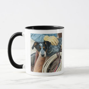 Cowboy und Hund auf Pferd Tasse