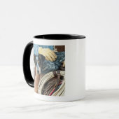 Cowboy und Hund auf Pferd Tasse (Vorderseite Links)