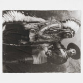 COWBOY und INDIAN Fleecedecke (Vorderseite (Horizontal))