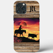 Cowboy und Longhorn Steer Case-Mate iPhone Case (Rückseite)