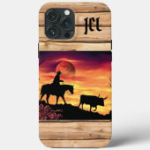 Cowboy und Longhorn Steer Case-Mate iPhone Case (Rückseite)
