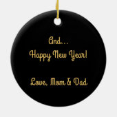 Cowboy und Longhorn Steer Keramik Ornament (Hinten)