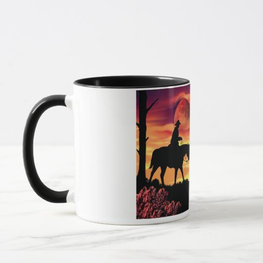 Cowboy und Longhorn-Steer-Tasse Tasse (Links)