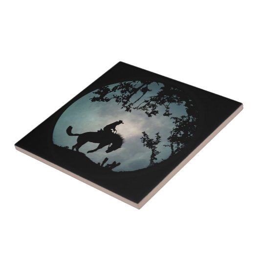 Cowboy und Moon Art Tile Fliese (Seite)