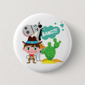 Cowboy und Pferd Button (Vorderseite)