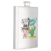 Cowboy und Pferd Flachmann (Rechts)