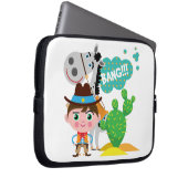 Cowboy und Pferd Laptopschutzhülle (Vorne Rechts)