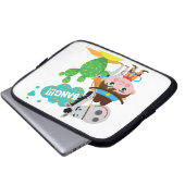 Cowboy und Pferd Laptopschutzhülle (Vorne Knopf)