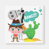 Cowboy und Pferd Magnet (Vorne)