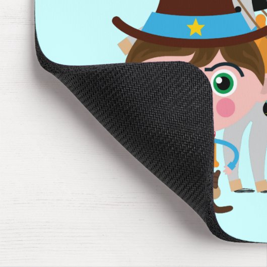 Cowboy und Pferd Mousepad (Ecke)