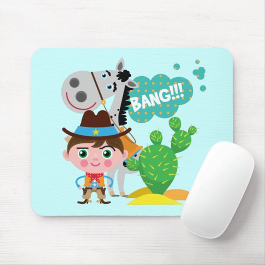 Cowboy und Pferd Mousepad (Mit Mouse)