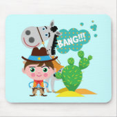 Cowboy und Pferd Mousepad (Vorne)