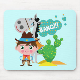 Cowboy und Pferd Mousepad