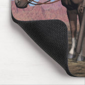 Cowboy und Pferd Mousepad (Ecke)