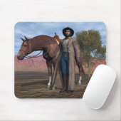 Cowboy und Pferd Mousepad (Mit Mouse)