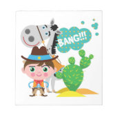 Cowboy und Pferd Notizblock (Vorderseite)