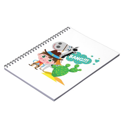 Cowboy und Pferd Notizblock (Linke Seite)