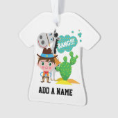 Cowboy und Pferd Ornament (Vorderseite)