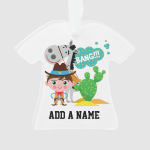 Cowboy und Pferd Ornament