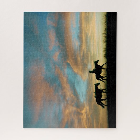 COWBOY UND PFERD PUZZLE (Vertikal)