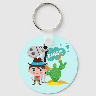 Cowboy und Pferd Schlüsselanhänger